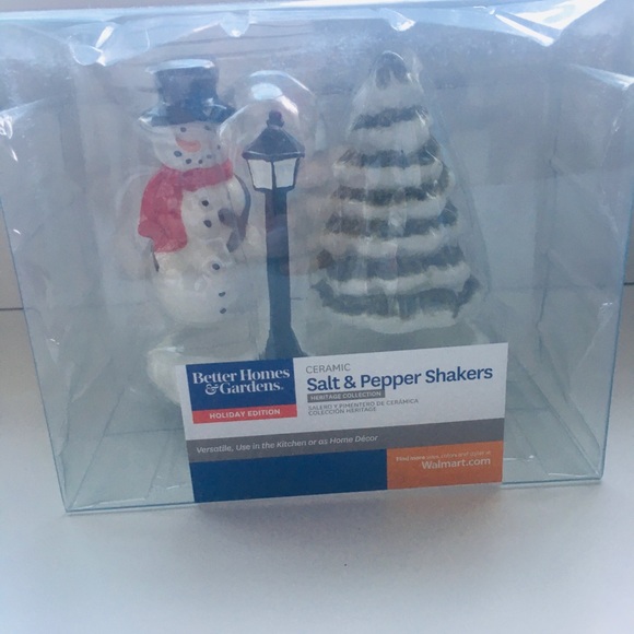 NW BETTER HOME  SNOWMAN & TREE SALT & PEPPER SHKRS - Picture 3 of 5
